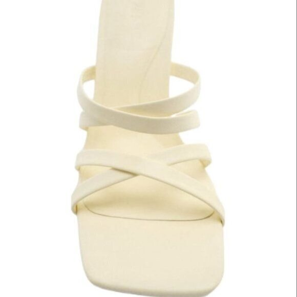 ZARA STRAPPY HIGH HEEL LEATHER SANDALS SS22 OFF WHITE | 2303/010 - Picture 4 of 6
